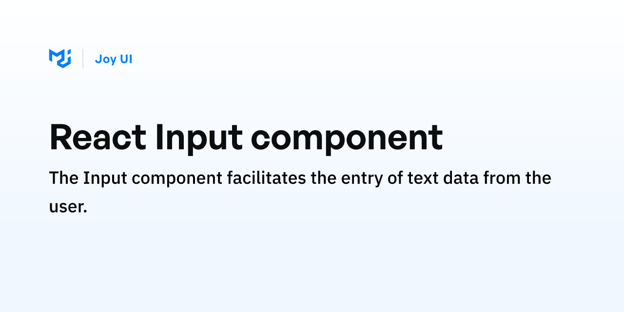 React Input component - Joy UI
