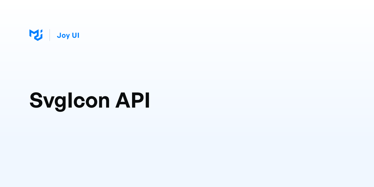 SvgIcon API - Joy UI